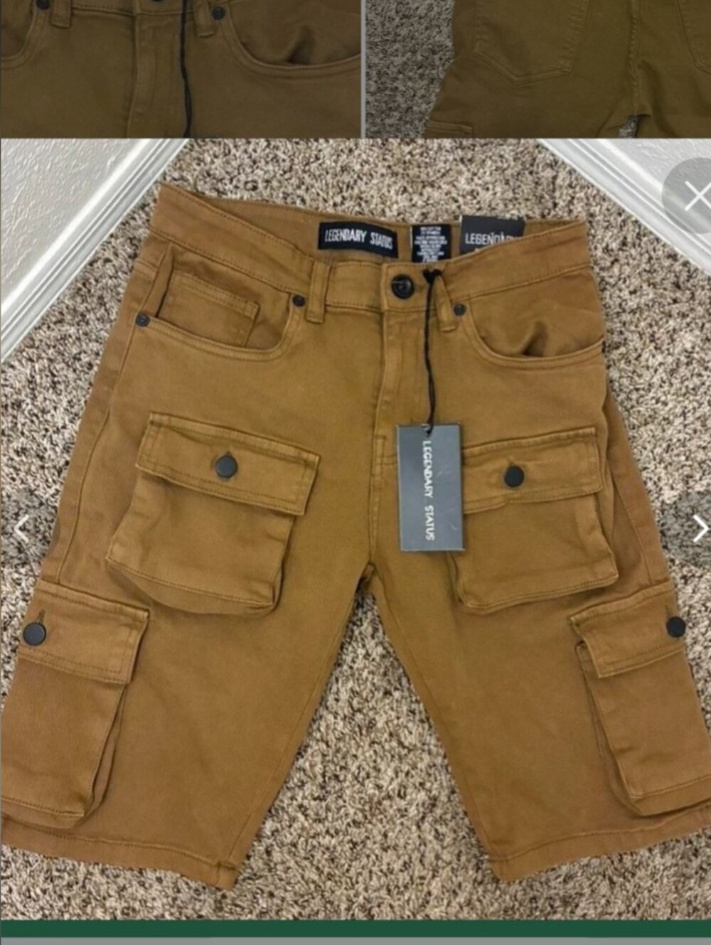 Boy's Brown Cargo Shorts